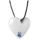 Hearts: CURVED HEART Ginko Biloba 2,5 x 2,5 cm, Meissen porcelain