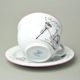 Olga: Šálek 400 ml snídaňový a podšálek 19 cm, dámské kolo, Český porcelán a.s.