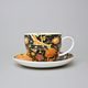 Cup Jumbo 470 ml + saucer 17 cm, William Morris, Cray floral, porcelain Duo Gifts