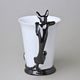 Mug Sphinx with a Cat, 400 ml, Black, Goldfinger porcelain