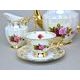 Cup 110 ml footed coffee + saucer, Cecily - roses, Carlsbad porcelain