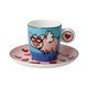 Espresso šálek a podšálek When Pigs Fly 100 ml, jemný kostní porcelán, Ed Heck, Goebel