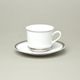 Cup 200 ml + sacuer 15 cm, Sabina, platinum rim, Leander 1907