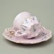 Šálek 90 ml a podšálek 12,5 cm mokka, Lenka 247p, Růžový porcelán z Chodova