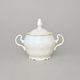 Sugar bowl 0,3 l, Thun 1794 Carlsbad porcelain, BERNADOTTE ivory + gold