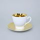 Cup 175 ml and saucer coffee, Opera GOLD inside, Cesky porcelan a.s.