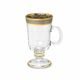Cup Venezia glass 160 ml footed, gold-platinum, Balvínglass