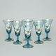 Egermann: Liqueur set of glasses Aquamarin 90 ml, 6 pcs.,Crystal Glasses Egermann