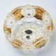 Crystal Cuted Bowl, 125 mm, Gold + Enamel, Jahami Bohemia