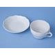 Cup and saucer B plus B 0,21 l / 14 cm for coffee, white rokoko, Cesky porcelan a.s.