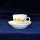 Cup espresso 70 ml plus saucer 109 mm, Yellow rose, Meissen porcelain