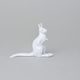 Kangaroo 8 x 10,5 x 3 cm, White + Gold, Porcelain Figures Duchcov