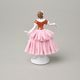 Tanečnice s krajkou 8 x 6 x 12 cm, Kurt Steiner, růžová sukně, Porcelánové figurky Unterweissbacher