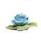 Rose on table - light blue 7 x 7,5 x 3,5 cm, Unterweissbacher porcelain