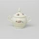 Sugar bowl 0,22 l, Thun 1794 Carlsbad porcelain, BERNADOTTE ivory + flowers