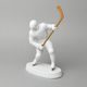 Hokejista 23 cm, biskvit + platina, Porcelánové figurky Duchcov