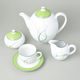 Coffee set for 6 persons, Thun 1794 Carlsbad porcelain, OPAL grass