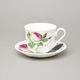 Redoute Rose: Šálek 220 ml a podšálek 14,5 cm, anglický kostní porcelán Roy Kirkham