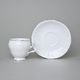 Coffee cup and saucer 150 ml / 14 cm, Thun 1794 Carlsbad porcelain, BERNADOTTE platinum