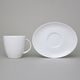 Cup 220 ml plus saucer 160 mm, Thun 1794 Carlsbad porcelain, Loos white