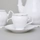 Coffee set for 6 persons, Thun 1794 Carlsbad porcelain, BERNADOTTE platinum