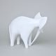 Elephant 21,5 x 9 x 16 cm, White, Porcelain Figures Royal Dux Bohemia