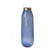 Váza modrá Aurora 11 / 11 / 32 cm, sklo a kov, Goebel