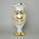 Vase 35 cm, WHITE glass, gold + enamel, Nový Bor glass