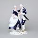Pár rokoko 16 x 10,5 x 22 cm, Porcelánové figurky Duchcov