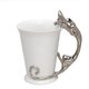 Mug Sphinx with a Cat, 400 ml, Platinum, Goldfinger porcelain