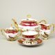 Tea set for 6 pers., hunting - ruby red, Carlsbad porcelain