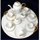 Coffee set for 6 pers. with tray, Ela gold, Leander 1907