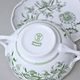 Šálek a podšálek bujón (na polévku) s oušky 250 ml / 17,5 cm, zelený cibulák, Český porcelán a.s.