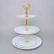 Cake stand 3 pcs. 34 cm, Thun 1794, karlovarský porcelán, OPÁL grass