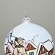 Christmas Tree Decoration Ball "Czech Winter 1918", 7,5 cm, Decor n. 4, Hand-decorated