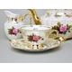 Tea set for 6 pers., Cecily roses, Royal porcelain Bohemia