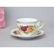 Šálek 200 ml a podšálek 15 cm, dekor "Cikánská růže", 2 ks., Stará Role Moritz Zdekauer