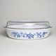 Baking bowl oval 31 cm with glass lid, Original Blue Onion Pattern