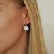 Earrings: Daisy 1,7 cm, Hanging, Porcelain Jewels Studio Mallys
