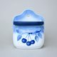 Wall dose with wooden lid 15 x 17 x 10,5 cm, Thun 1794, karlovarský porcelán, BLUE CHERRY