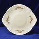 Plate cake 27 cm, Thun 1794 Carlsbad porcelain, BERNADOTTE ivory + flowers