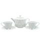 Tea / Coffee Set for 2 pers, Diamond Translucent, Goldfinger Porcelain