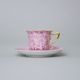 Cup 80 ml and saucer Windsor mocca, Pink, Leander 1907