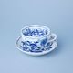 Cup + saucer B 210 ml / 14 cm, Prague Charles Bridge, Original Blue Onion pattern