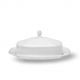 Butter dish, Thun 1794 Carlsbad porcelain, BERNADOTTE white