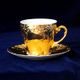 Cup 175 ml and saucer coffee, Opera GOLD outside, Cesky porcelan a.s.