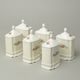 Spice jars 6 pcs. set, Thun 1794, karlovarský porcelán, BERNADOTTE ivory + flowers