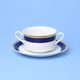 Sabina 767: Soup cup 300 ml + saucer, cobalt blue + gold, Leander 1907