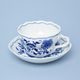 Cup plus saucer D plus D 0,40 l / 18,2 cm, Original Blue Onion Pattern