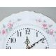 Gold line: Clock wall 27 cm, Thun 1794 Carlsbad porcelain, BERNADOTTE roses